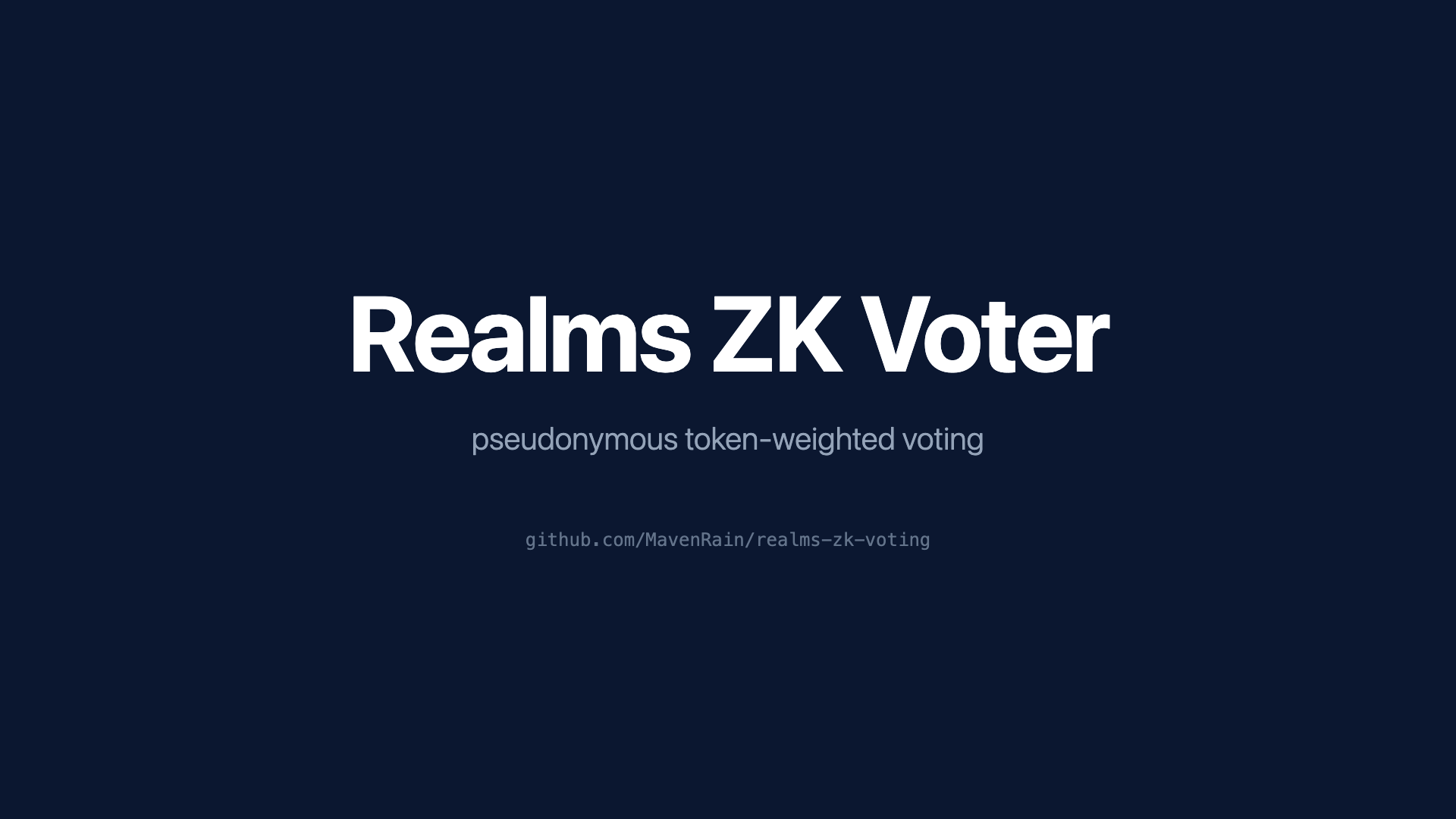 Realms ZK Voter Weight Plugin